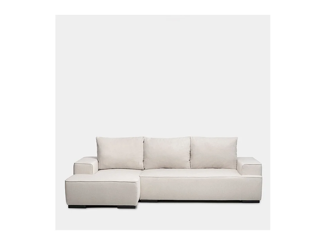 Canapé-lit en tissu beige 250x80 cm-Alan