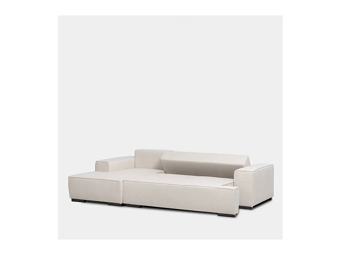 Canapé-lit en tissu beige 250x80 cm-Alan