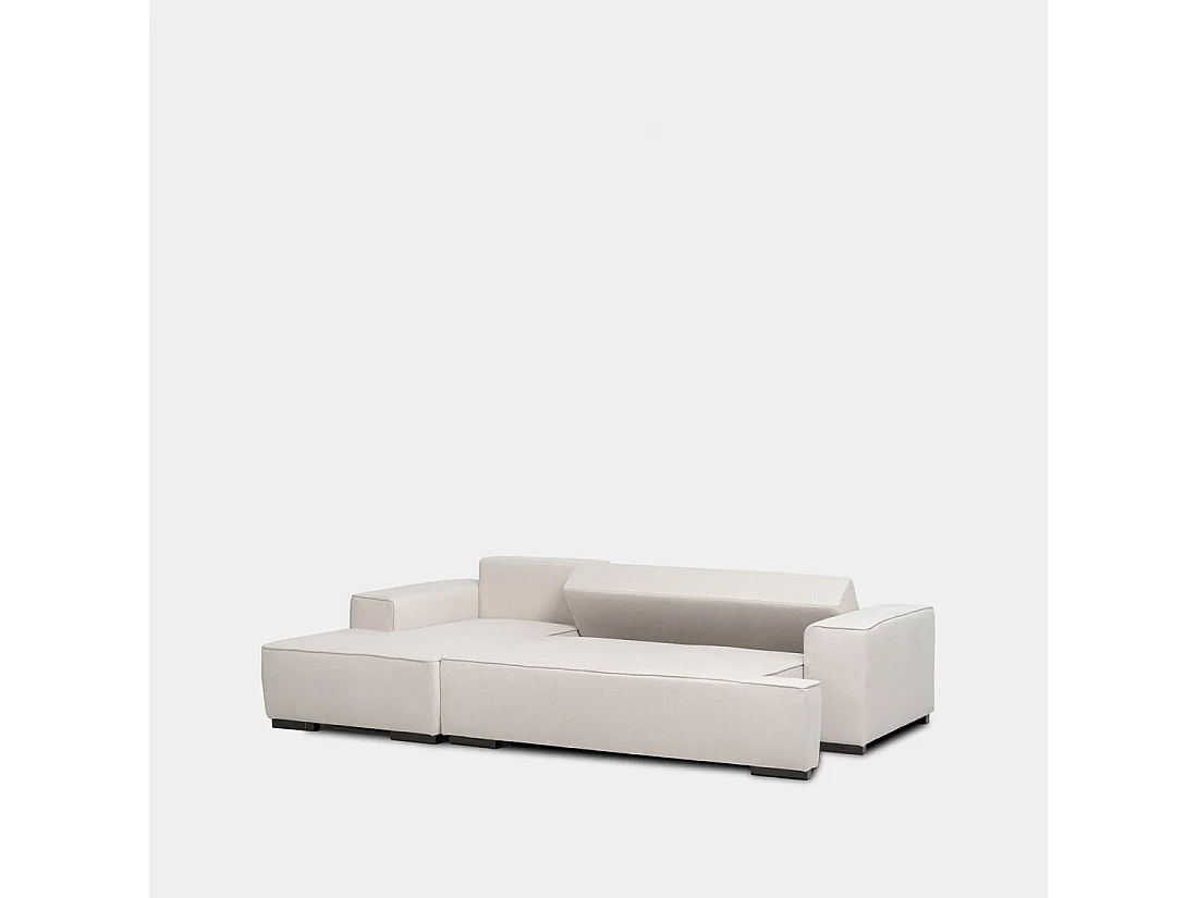 Canapé-lit en tissu beige 250x80 cm-Alan
