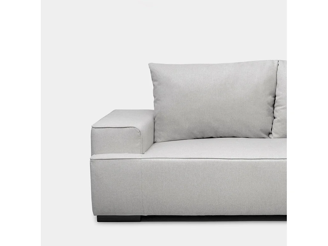 Canapé-lit en tissu gris 250x80 cm-Alan