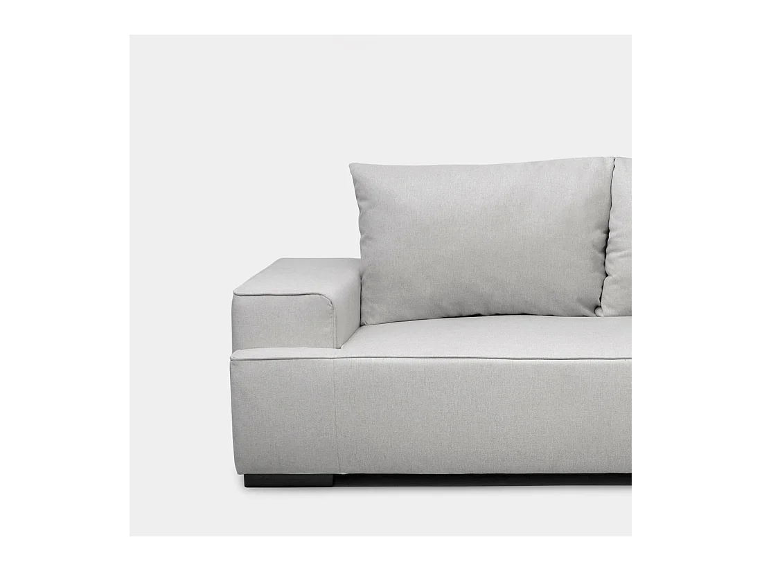 Canapé-lit en tissu gris 250x80 cm-Alan