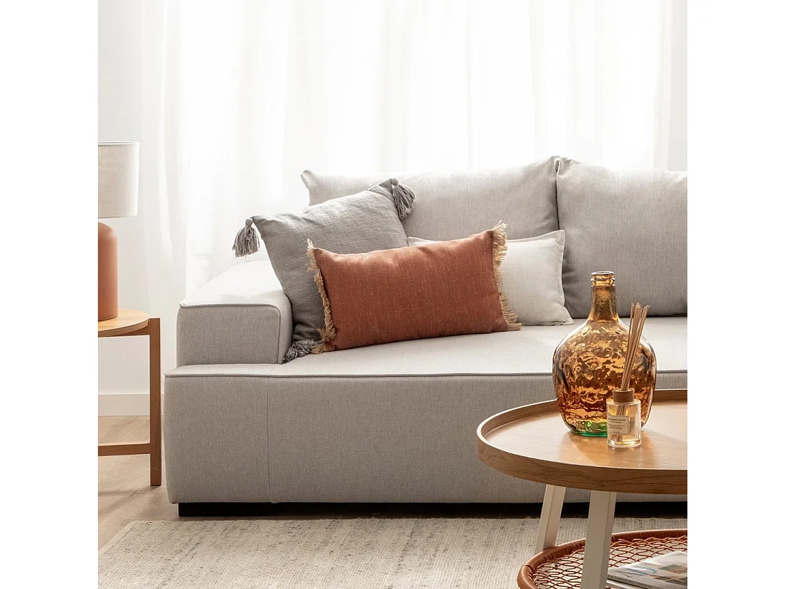 Canapé-lit en tissu gris 250x80 cm-Alan