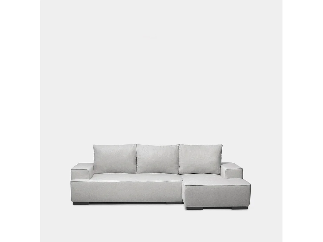 Canapé-lit en tissu gris 250x80 cm-Alan