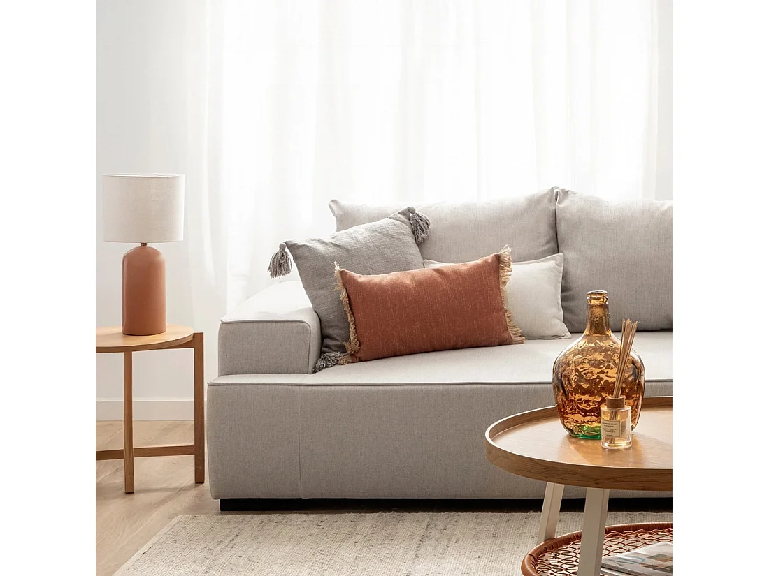 Canapé-lit en tissu gris 250x80 cm-Alan