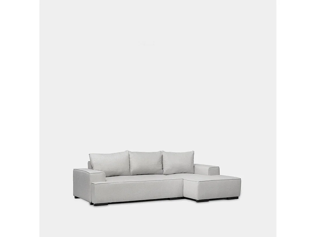 Canapé-lit en tissu gris 250x80 cm-Alan