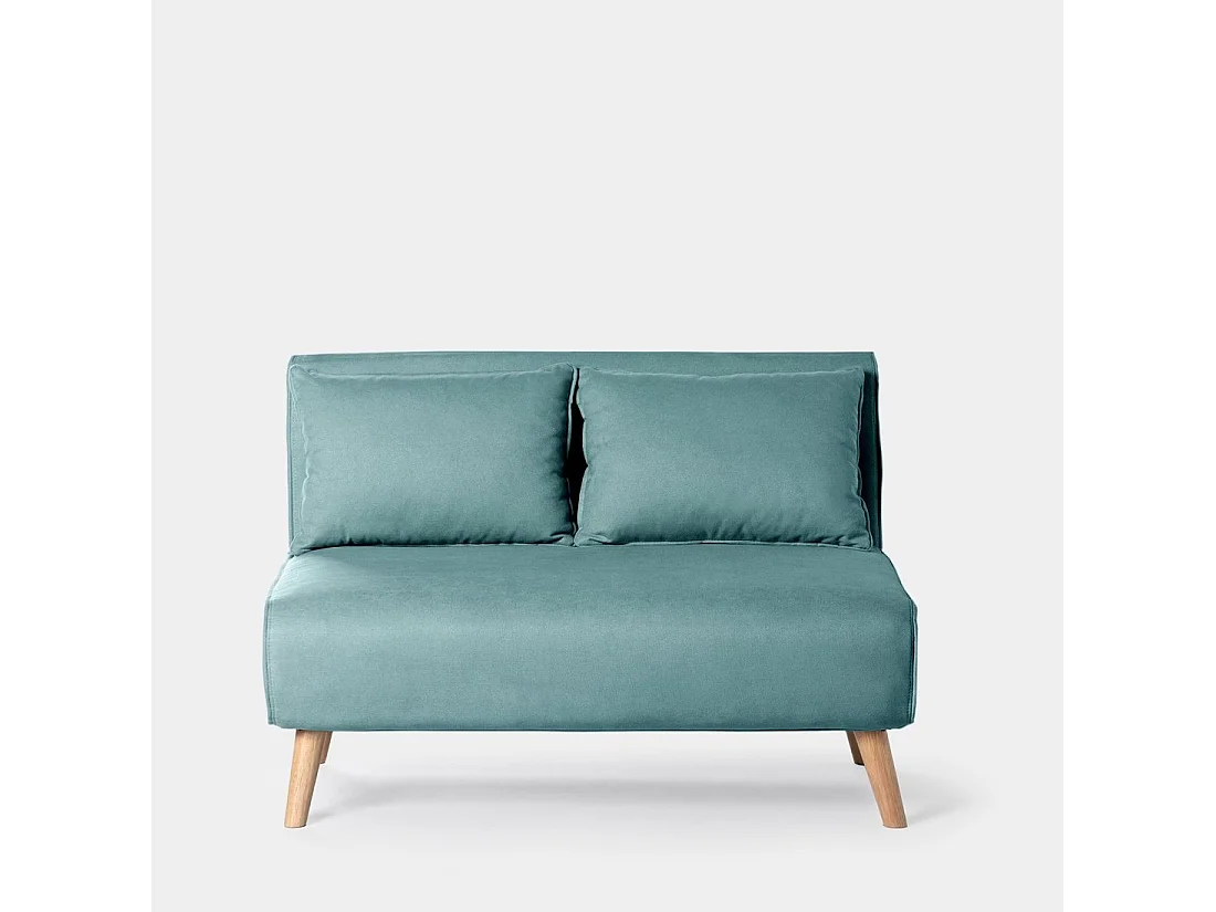 Canapé-lit en tissu bleu 117x79 cm-Noa