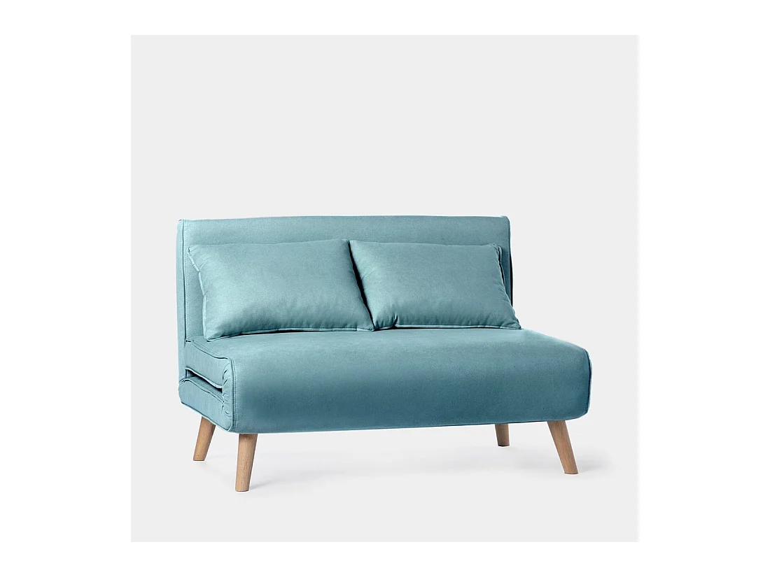 Canapé-lit en tissu bleu 117x79 cm-Noa