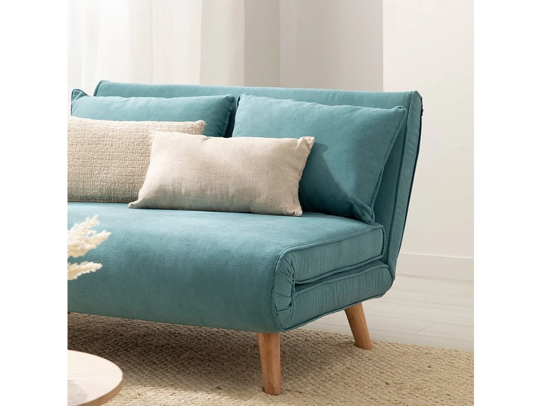 Canapé-lit en tissu bleu 117x79 cm-Noa