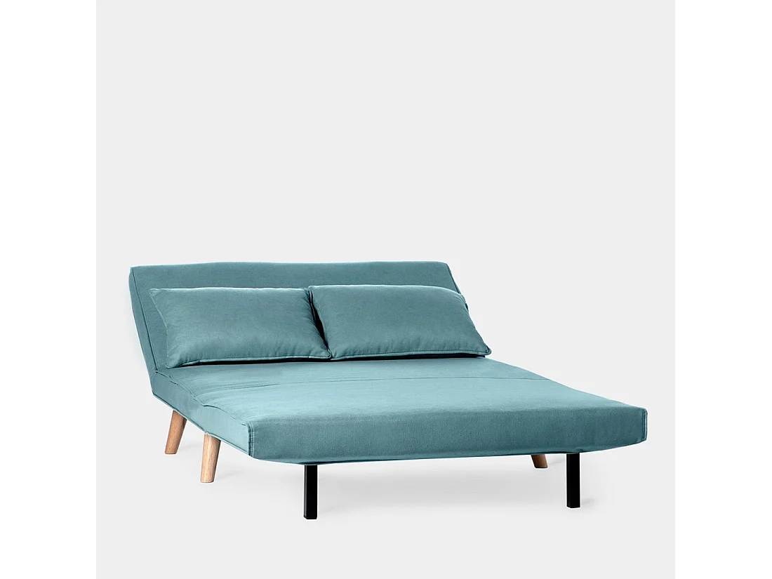 Canapé-lit en tissu bleu 117x79 cm-Noa