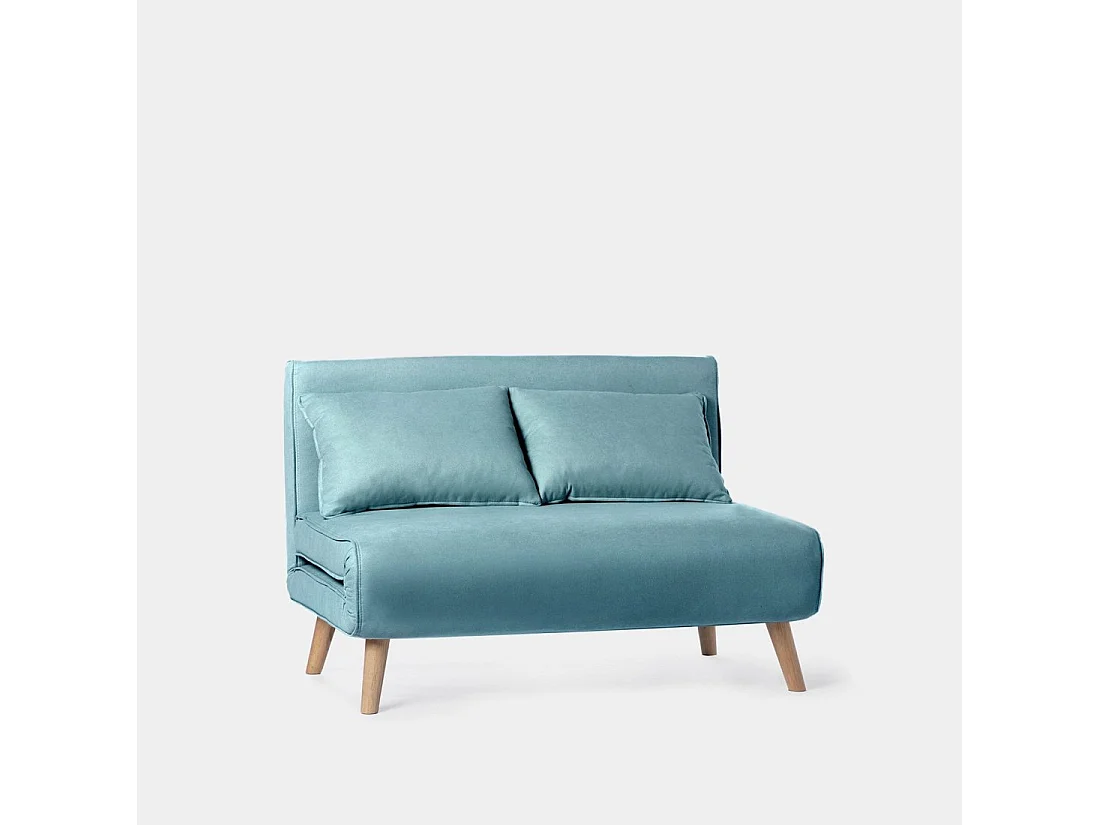 Canapé-lit en tissu bleu 117x79 cm-Noa