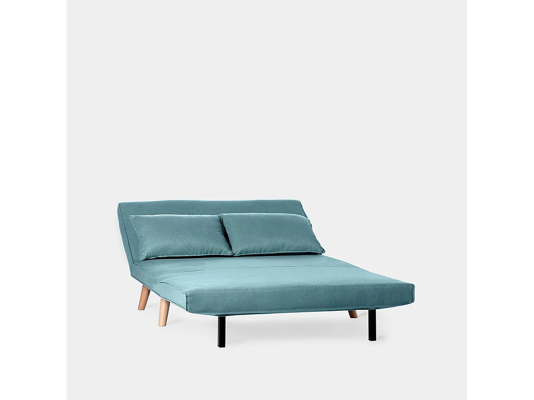 Canapé-lit en tissu bleu 117x79 cm-Noa