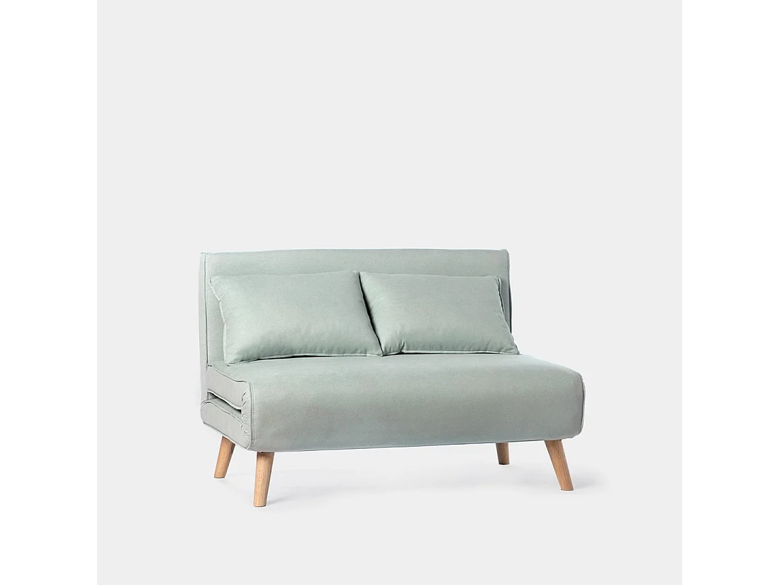 Canapé-lit en tissu aigue-marine 117x79 cm-Noa