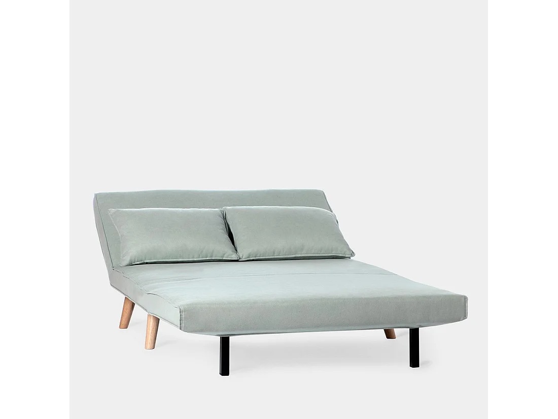 Canapé-lit en tissu aigue-marine 117x79 cm-Noa