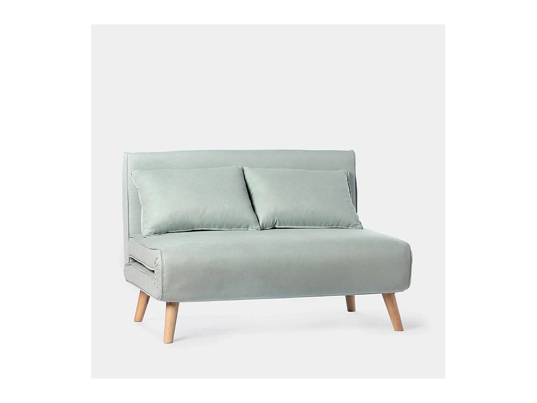 Canapé-lit en tissu aigue-marine 117x79 cm-Noa
