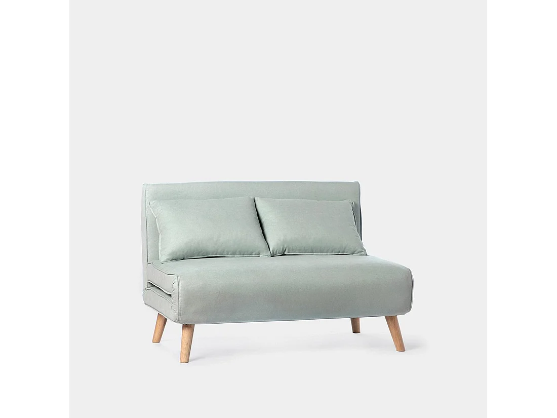 Canapé-lit en tissu aigue-marine 117x79 cm-Noa