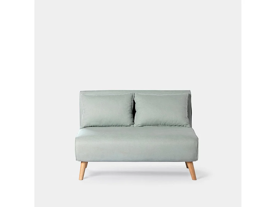 Canapé-lit en tissu aigue-marine 117x79 cm-Noa