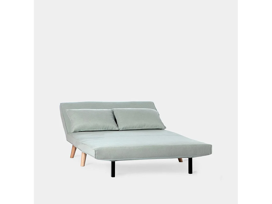 Canapé-lit en tissu aigue-marine 117x79 cm-Noa