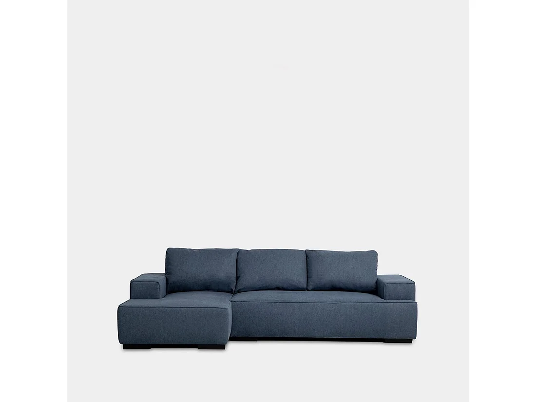 Canapé-lit en tissu bleu 250x80 cm-Alan