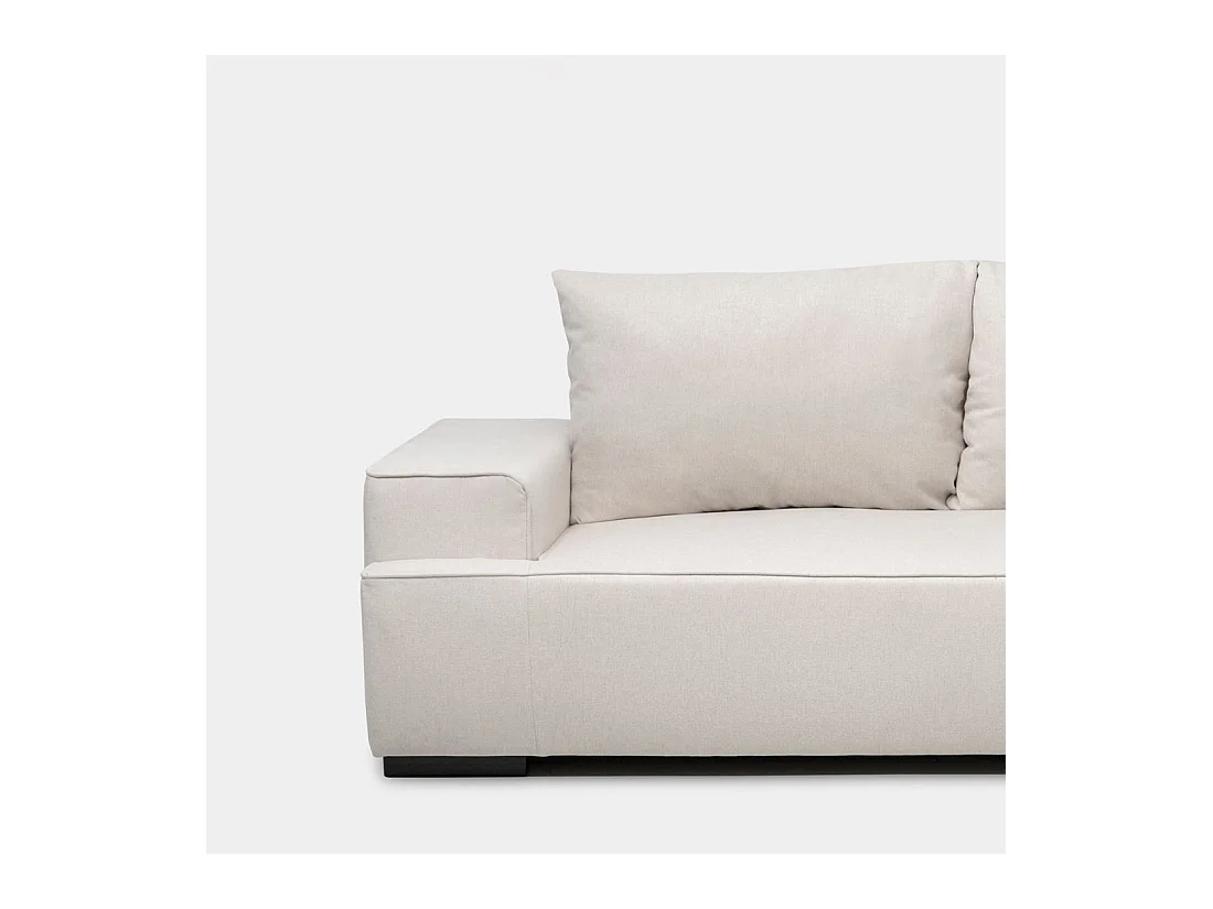 Canapé-lit en tissu beige 250x80 cm-Alan