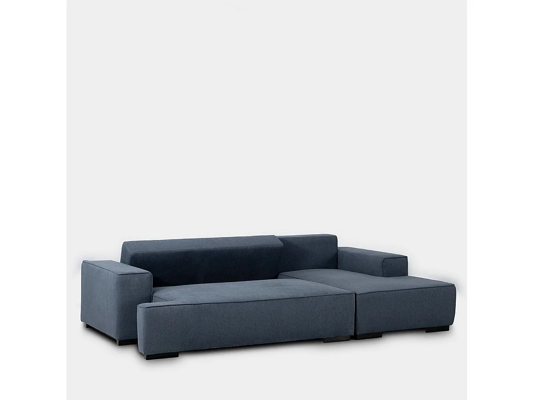 Canapé-lit en tissu bleu 250x80 cm-Alan