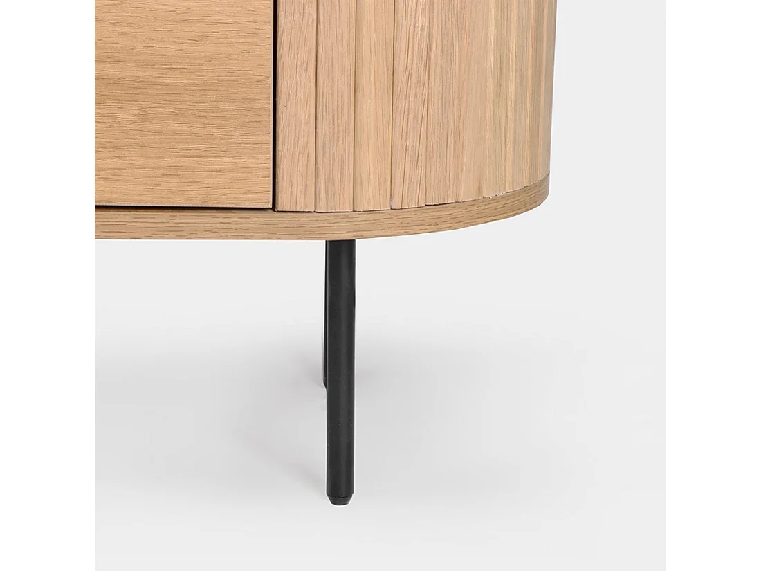 Buffet bas en bois naturel 160x76 cm-Helios