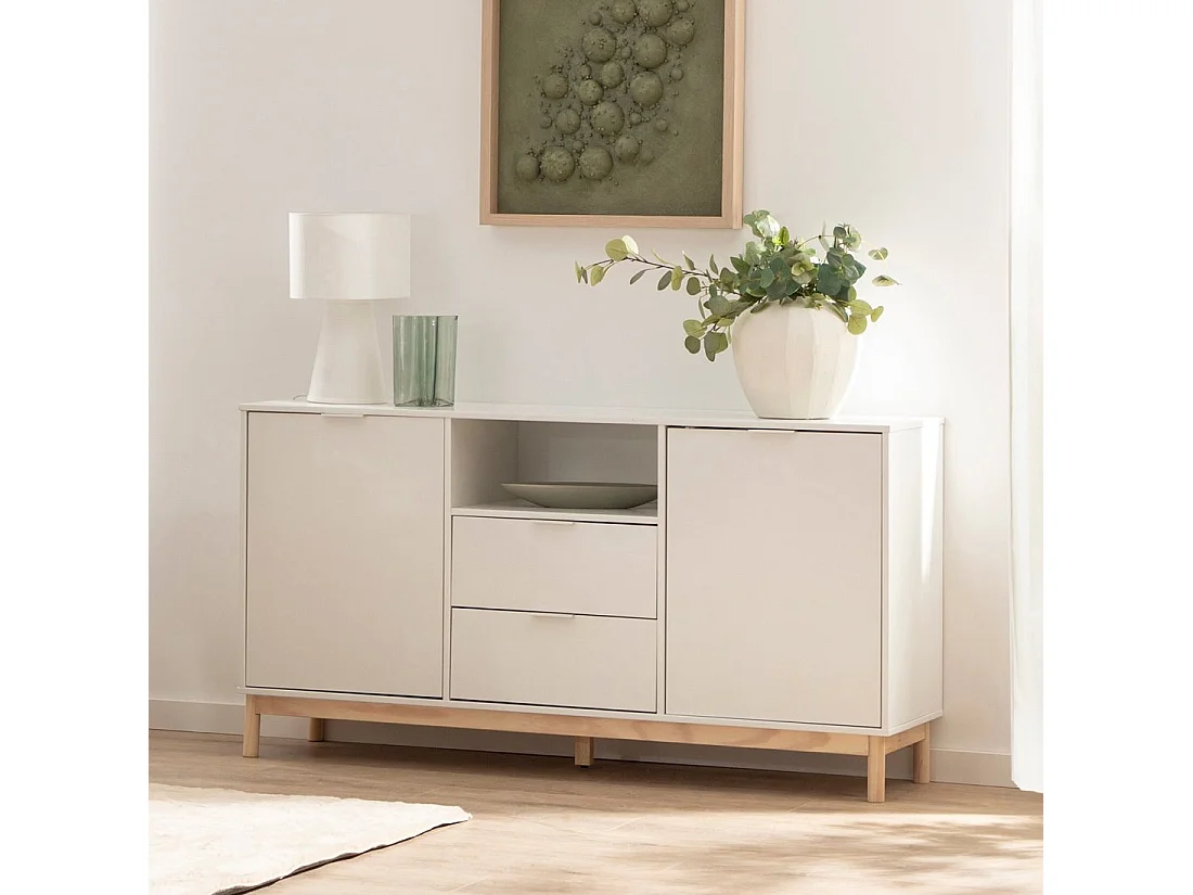 Aparador bajo de Lacado Blanco 78 x 150- Elian