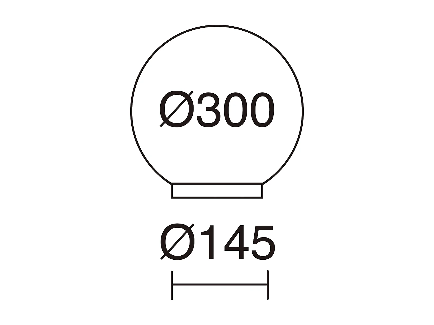 Glou balise exterieur moderne-d.ø30cm-e27 15w-ip44-opale-exterieur-polyamide,noir