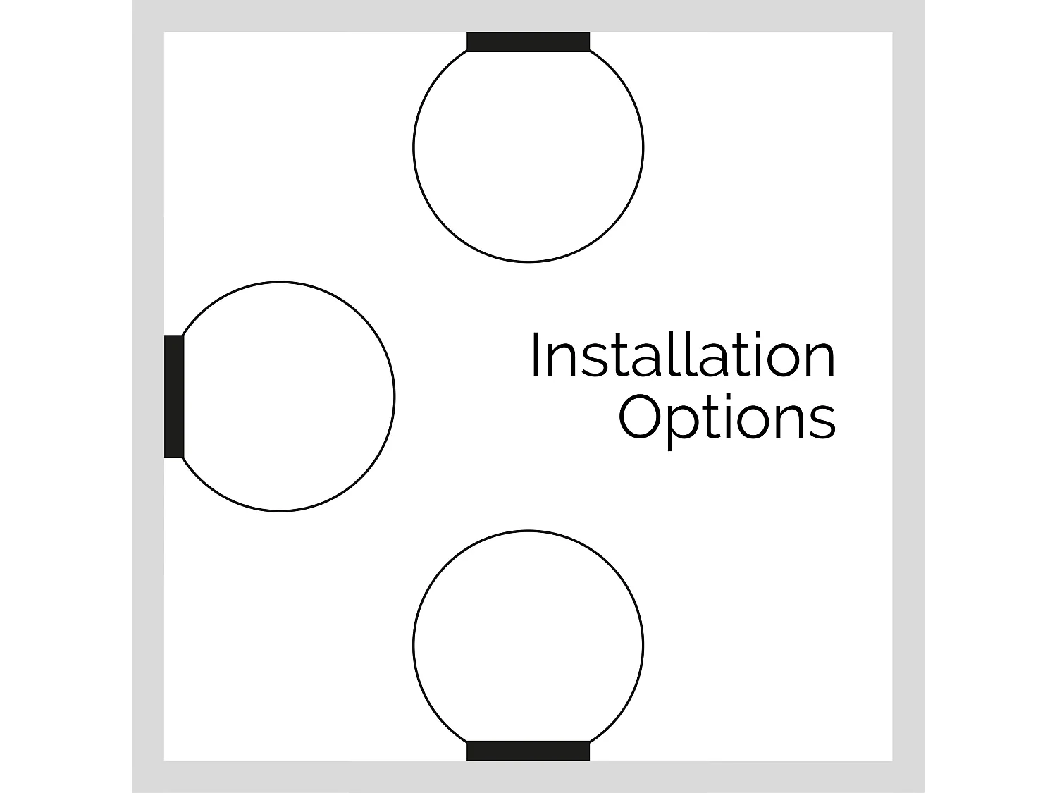 GLOU Außenleuchte im modernen und vielseitigen Stil – D. ø40 cm – E27 15 W – 2 m Kabel – IP44 – Opal-Bajonettkugel – außen – Polyamid und Schwarz