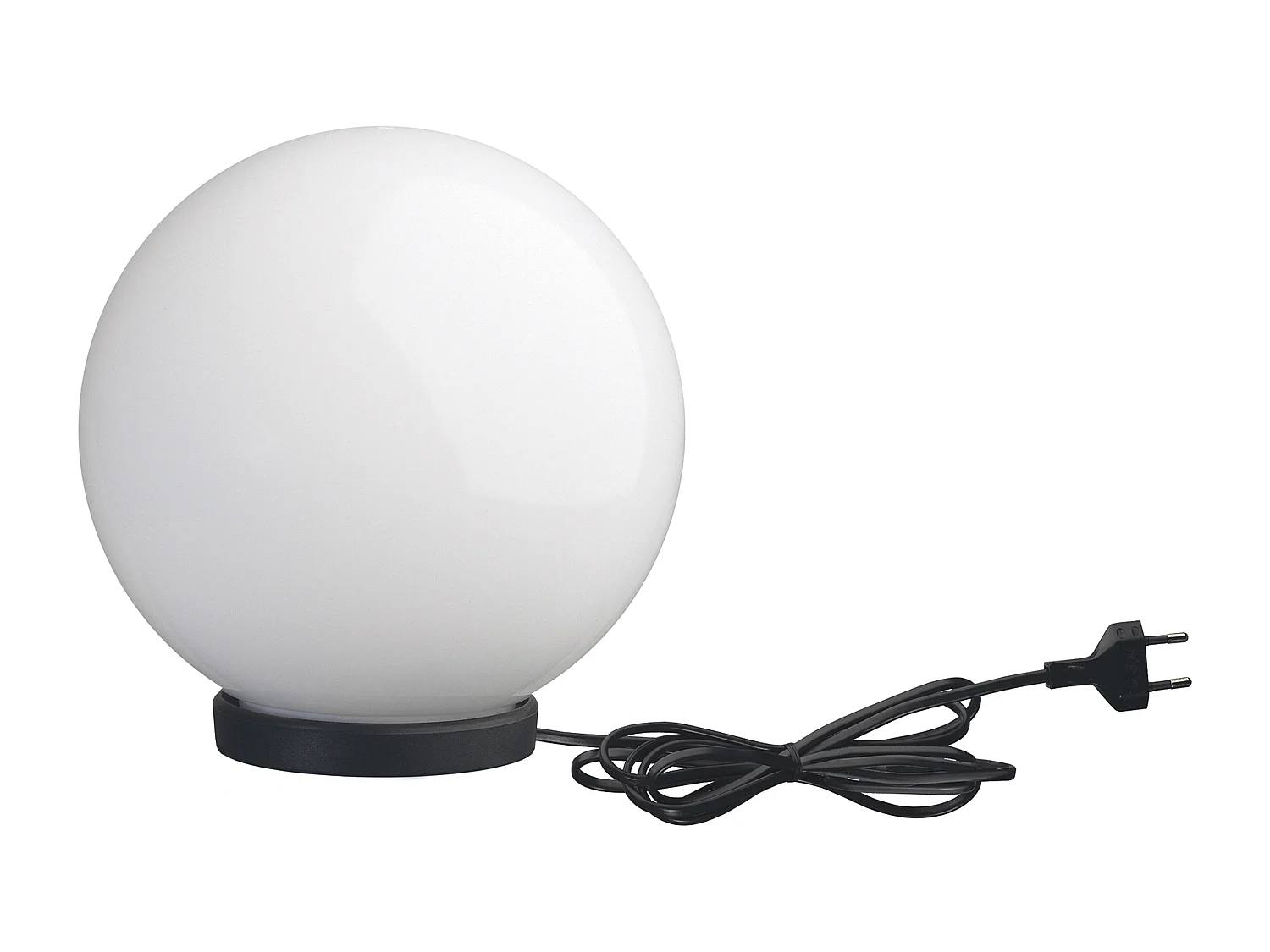 Glou faretto da esterno moderno-d.ø20cm-e27 15w-ip44-opale-esterno-poliammide,nero