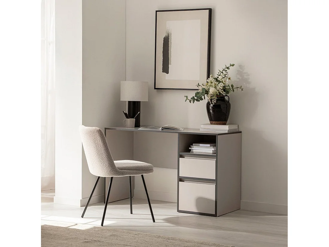 Mesa escritorio de Lacado Gris perla 75 x 120- Kamila