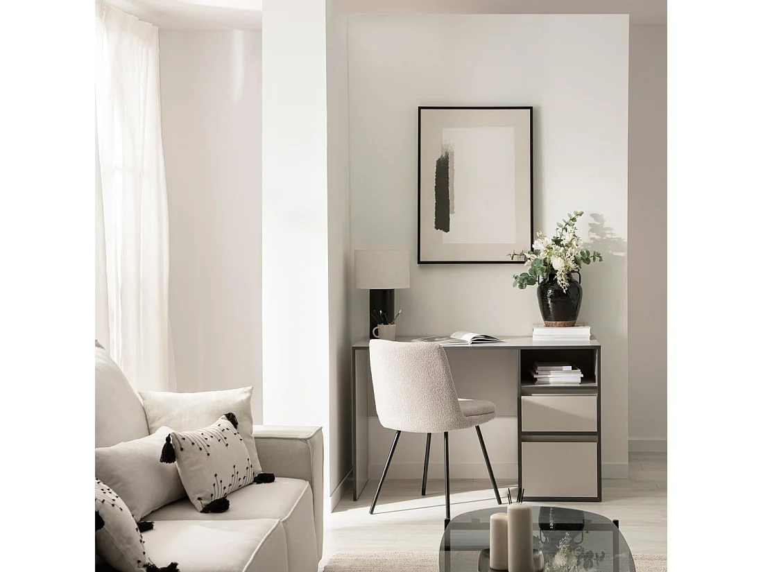 Mesa escritorio de Lacado Gris perla 75 x 120- Kamila