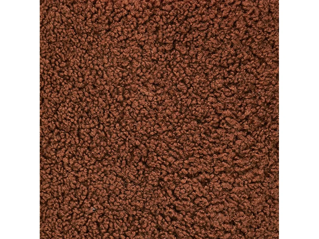 Pouf en revêtement en moutonnet terre cuite 35x42 cm-Arles