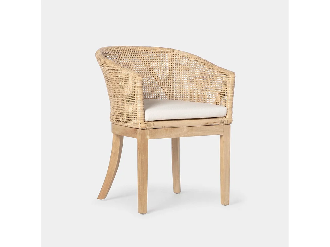 Silla de comedor de Fibra natural Natural 74 x 56- Alen