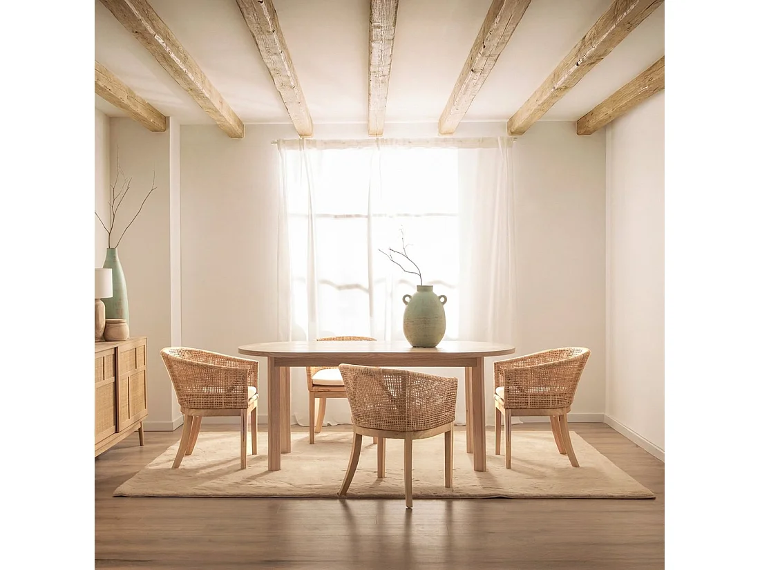 Silla de comedor de Fibra natural Natural 74 x 56- Alen