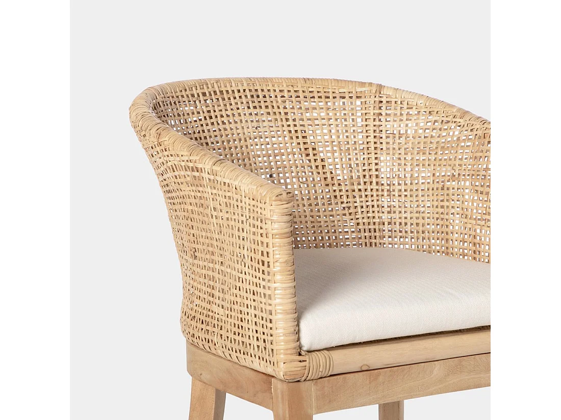 Silla de comedor de Fibra natural Natural 74 x 56- Alen