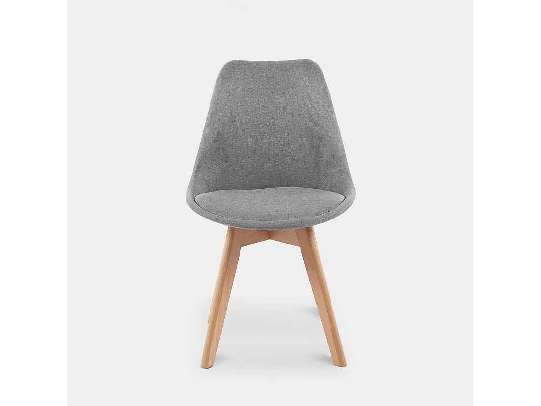 Silla de comedor de Tela Gris 82 x 49- Kler