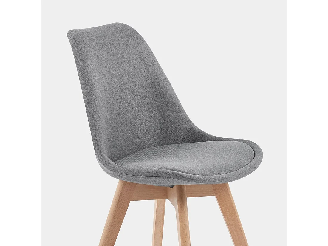 Silla de comedor de Tela Gris 82 x 49- Kler