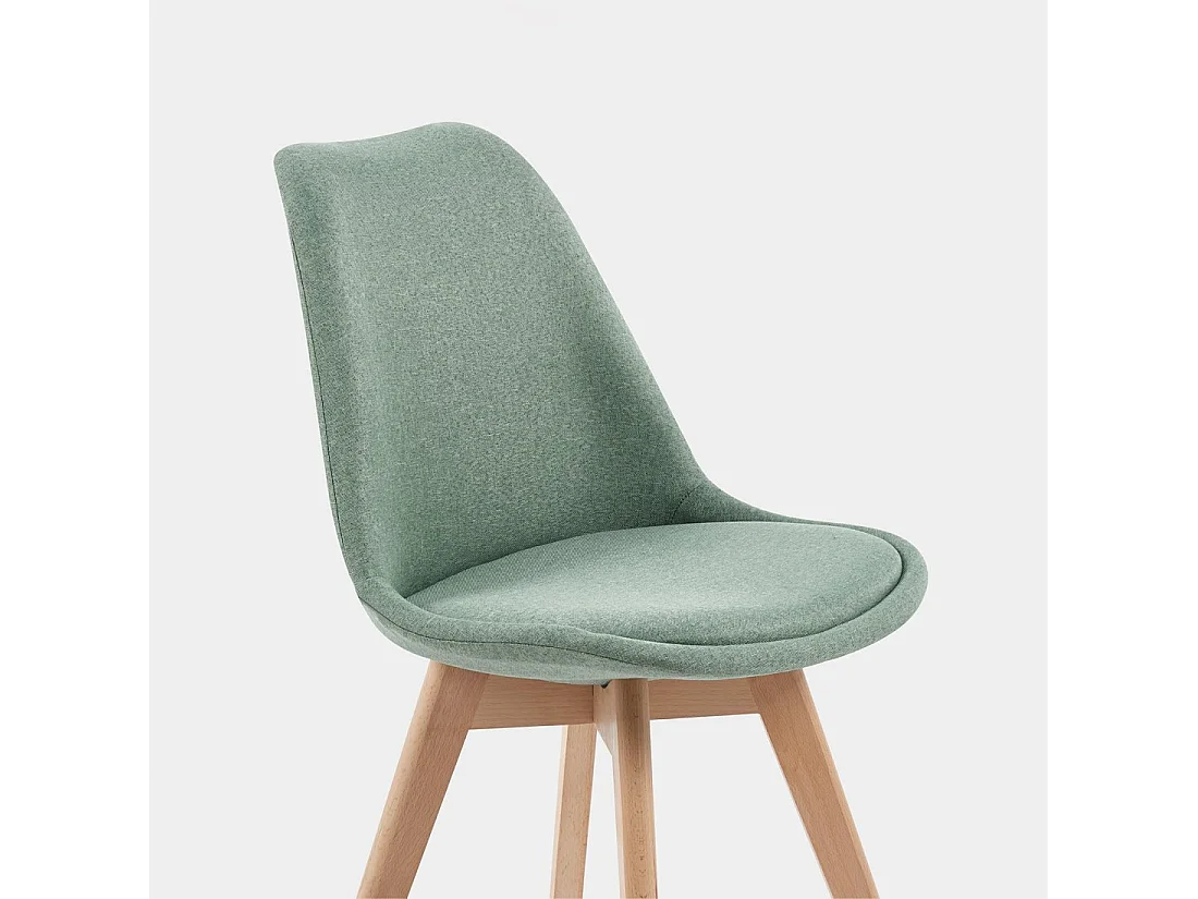Chaise de salle à manger en tissu menthe 49x82 cm-Kler