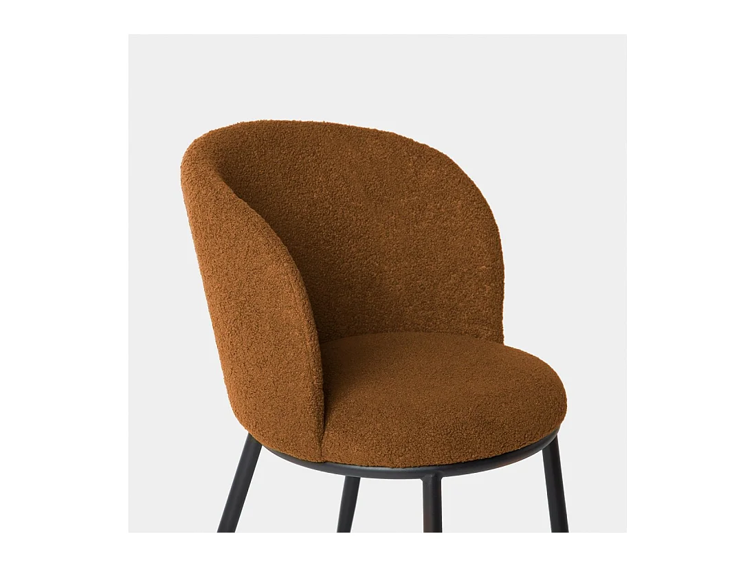 Silla de comedor de Borreguito Terracota 80 x 51- Nolan