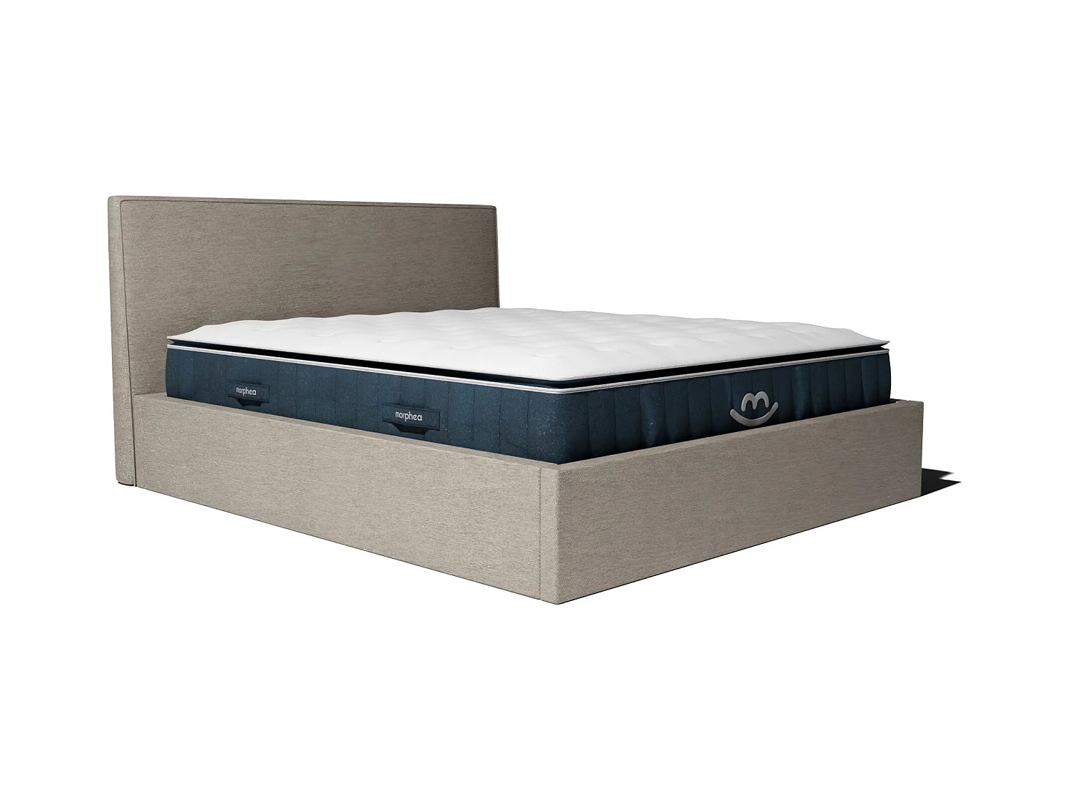 Pack lit coffre et matelas hybride 80x200 épais 30cm