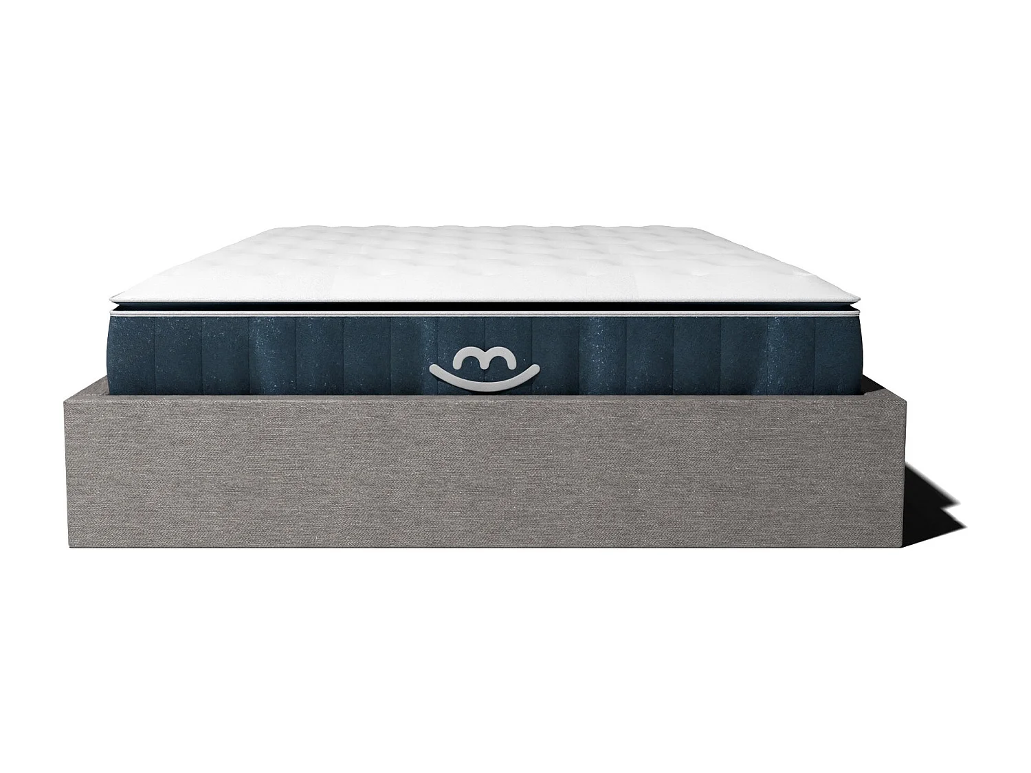 Pack lit coffre et matelas hybride 180x200 épais 30cm