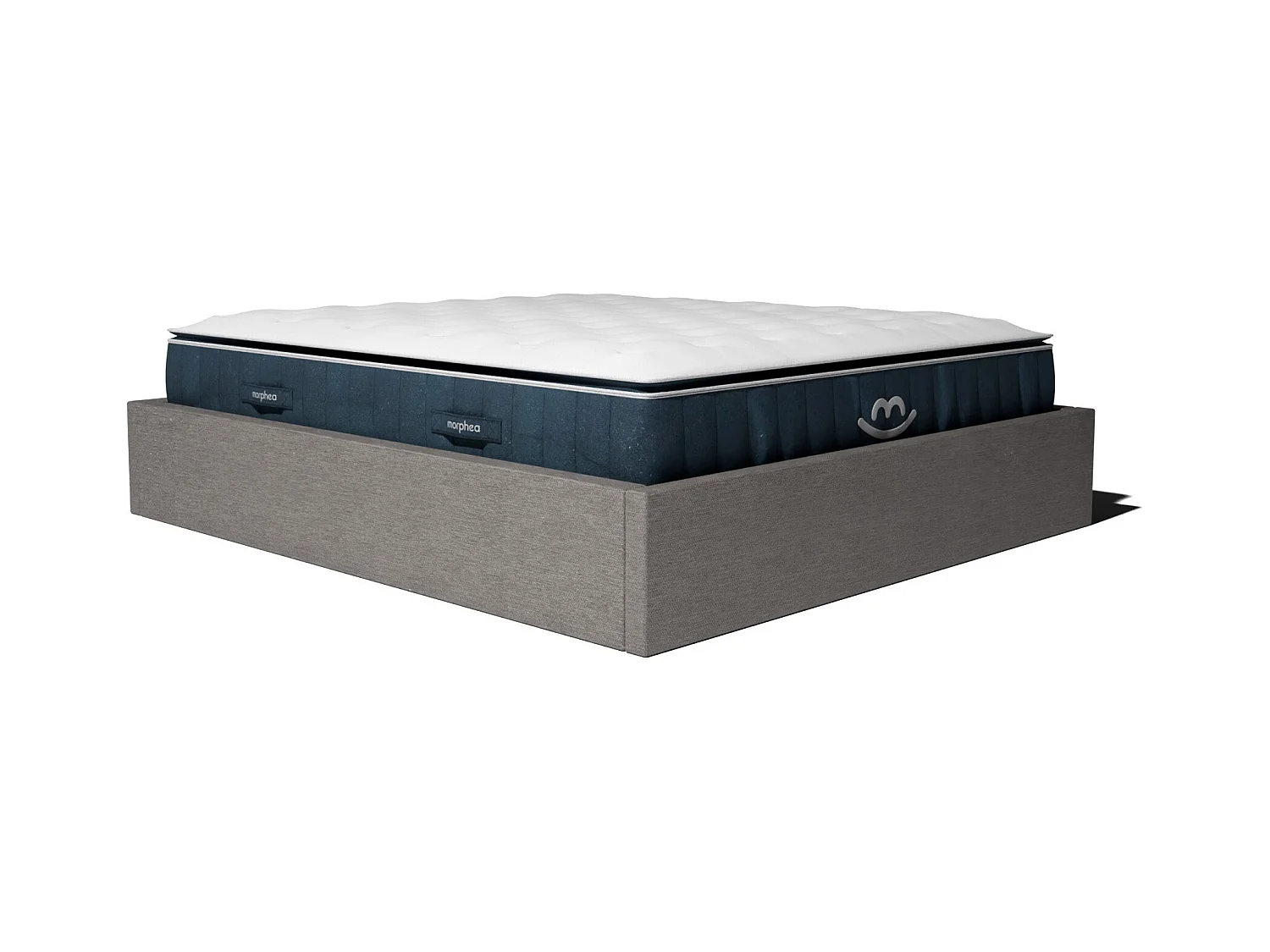 Pack lit coffre et matelas hybride 160x200 épais 30cm