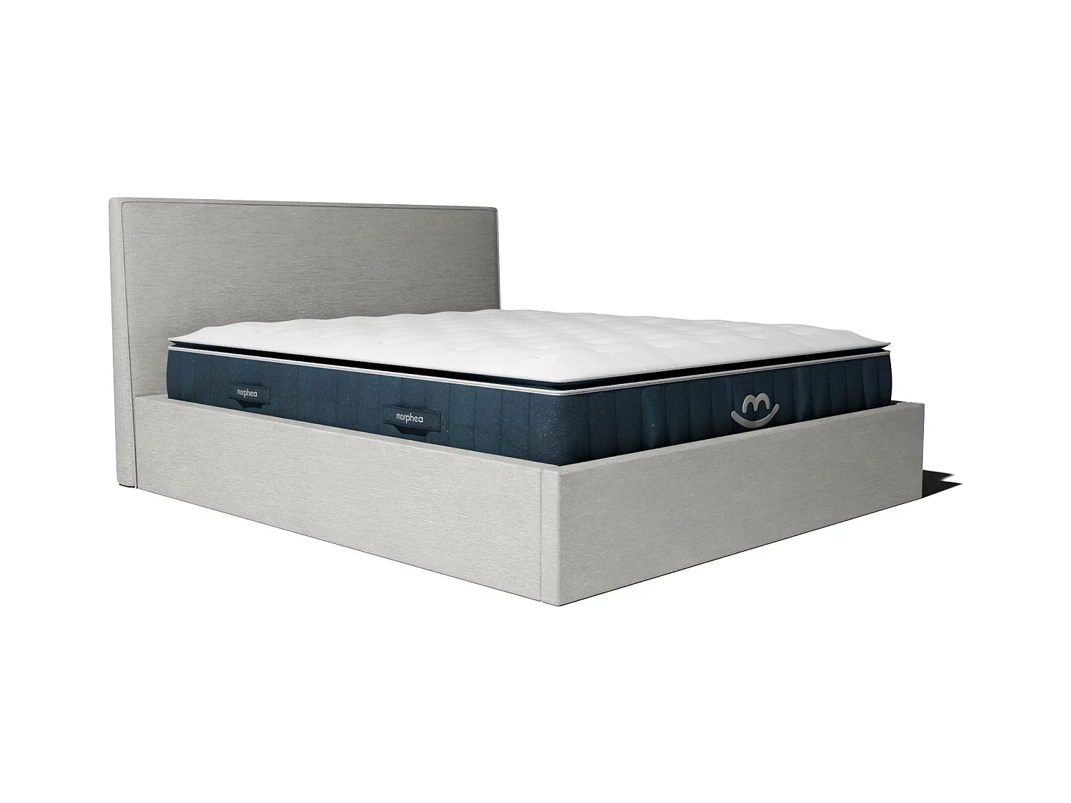 Pack lit coffre et matelas hybride 80x200 épais 30cm