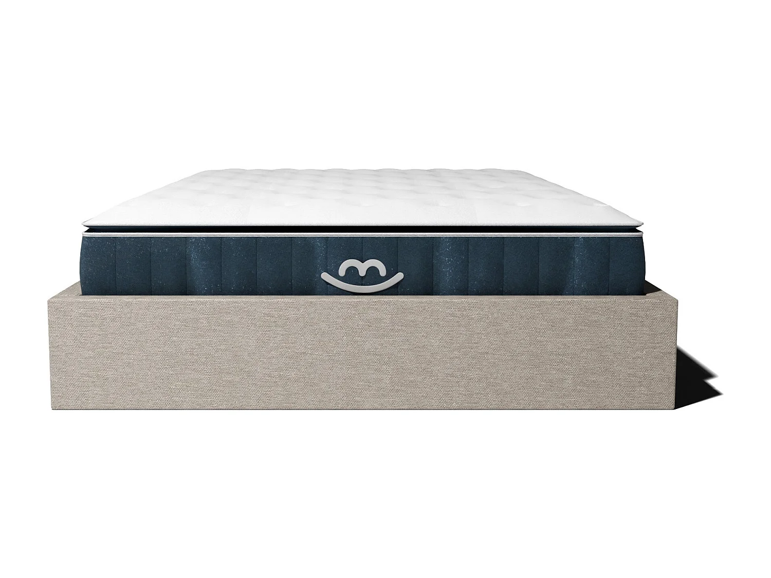 Pack lit coffre et matelas hybride 160x200 épais 30cm