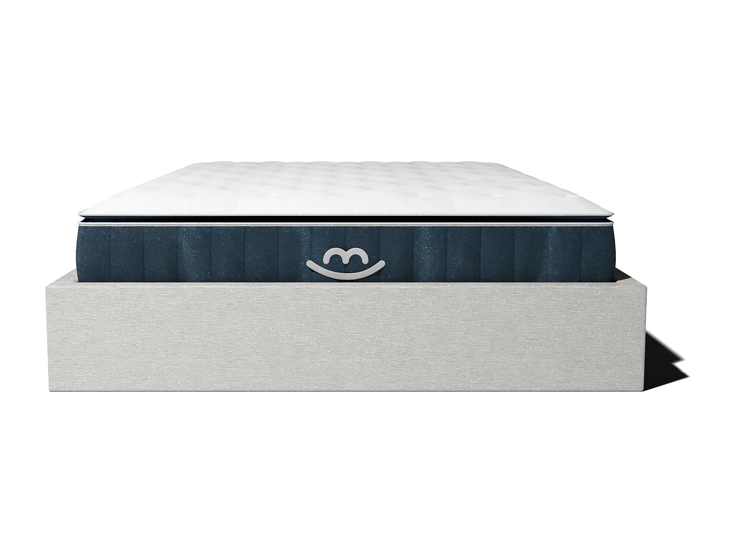 Pack lit coffre et matelas hybride 160x200 épais 30cm
