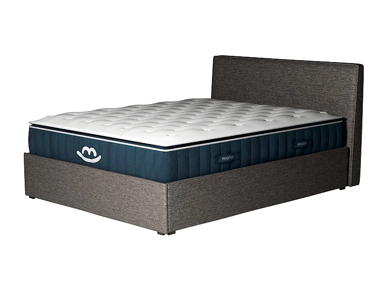Pack lit coffre et matelas hybride 160x200 épais 30cm