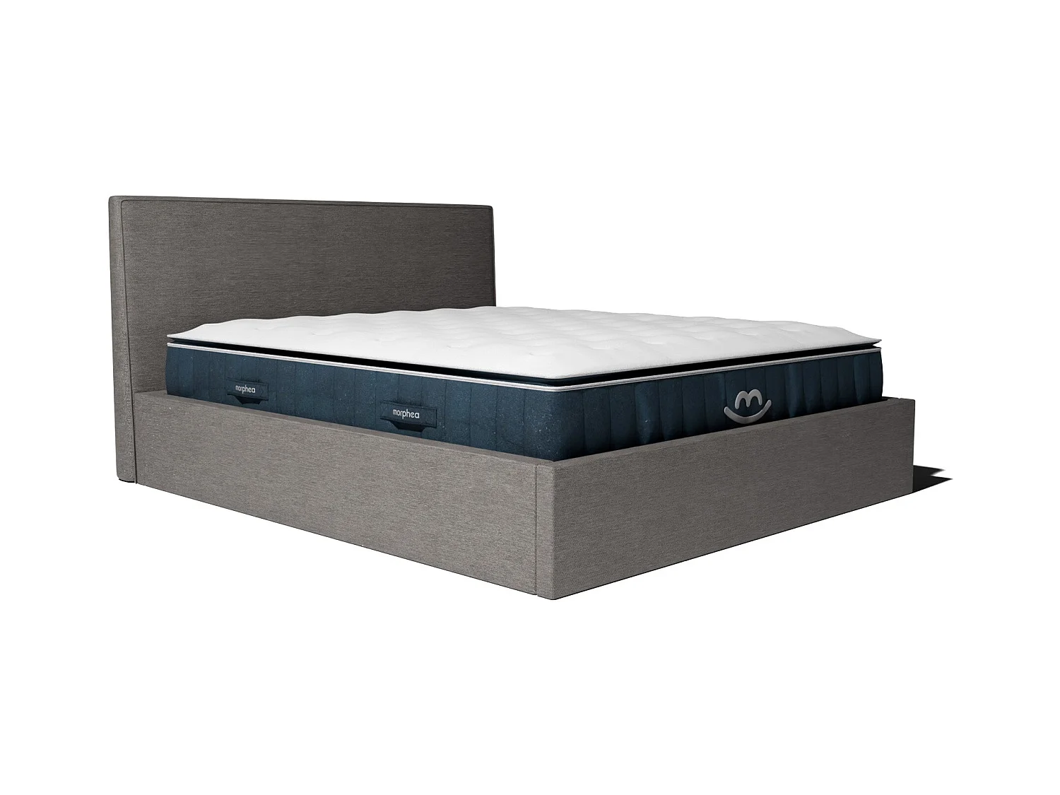 Pack lit coffre et matelas hybride 160x200 épais 30cm