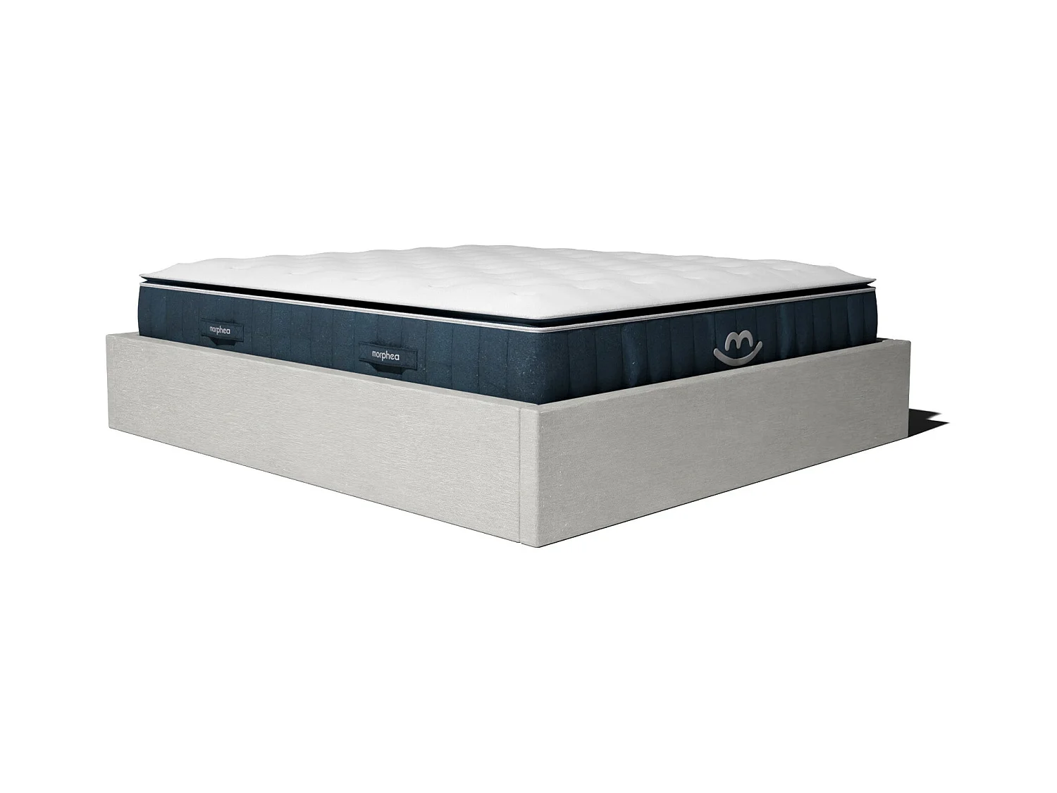 Pack lit coffre et matelas hybride 180x200 épais 30cm