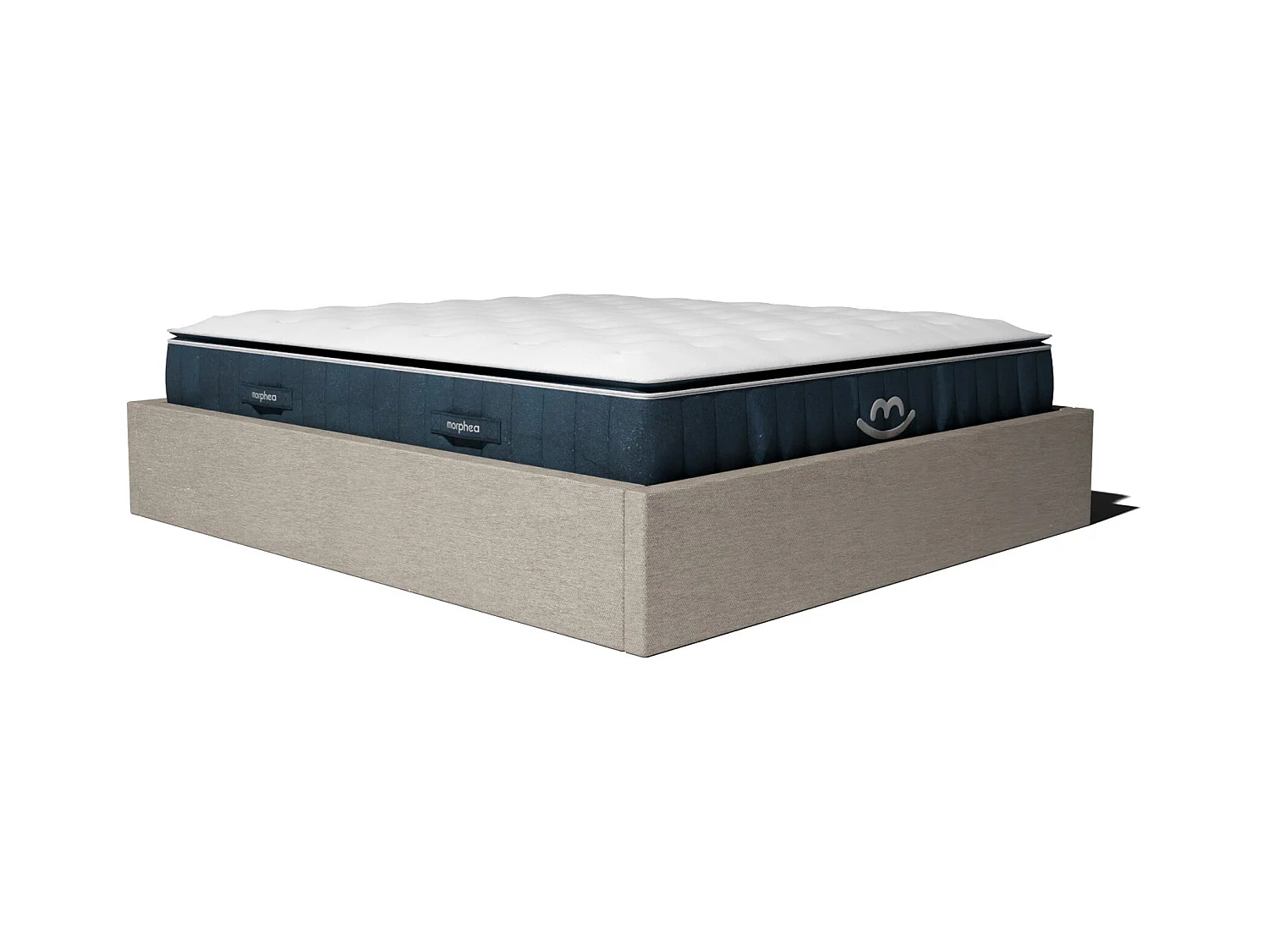 Pack lit coffre et matelas hybride 180x200 épais 30cm