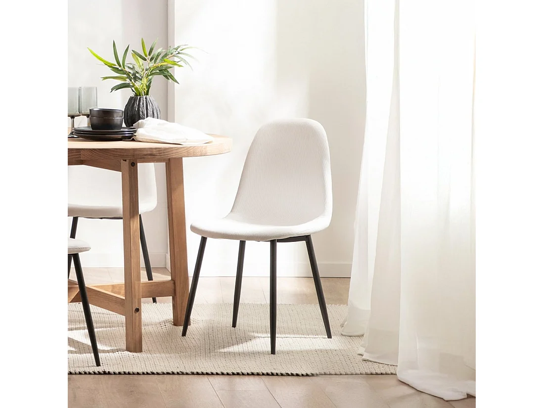 Silla de comedor de Micropana Blanco roto 84 x 44- Elia